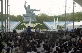 A-bomb ceremony held in Nagasaki
